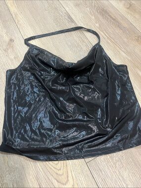 Sincerly Jules Black Sparkle halter XL